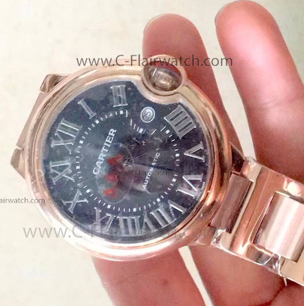 All Rose Gold Cartier Ballon Bleu Mens Watch Best Fake